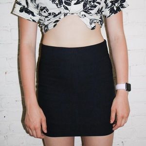 Black mini skirt